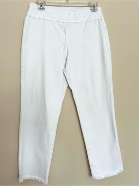 ♦️Style & Co. Women’s White Cropped Frayed Hem Pants